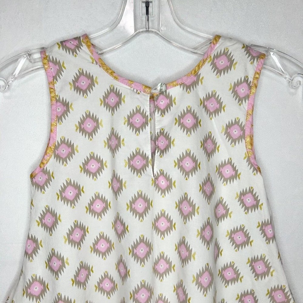 Hannah Kate Girls Babydoll Top Tunic Button Back Sleeveless Side Slits Sz 7 - Picture 6 of 6